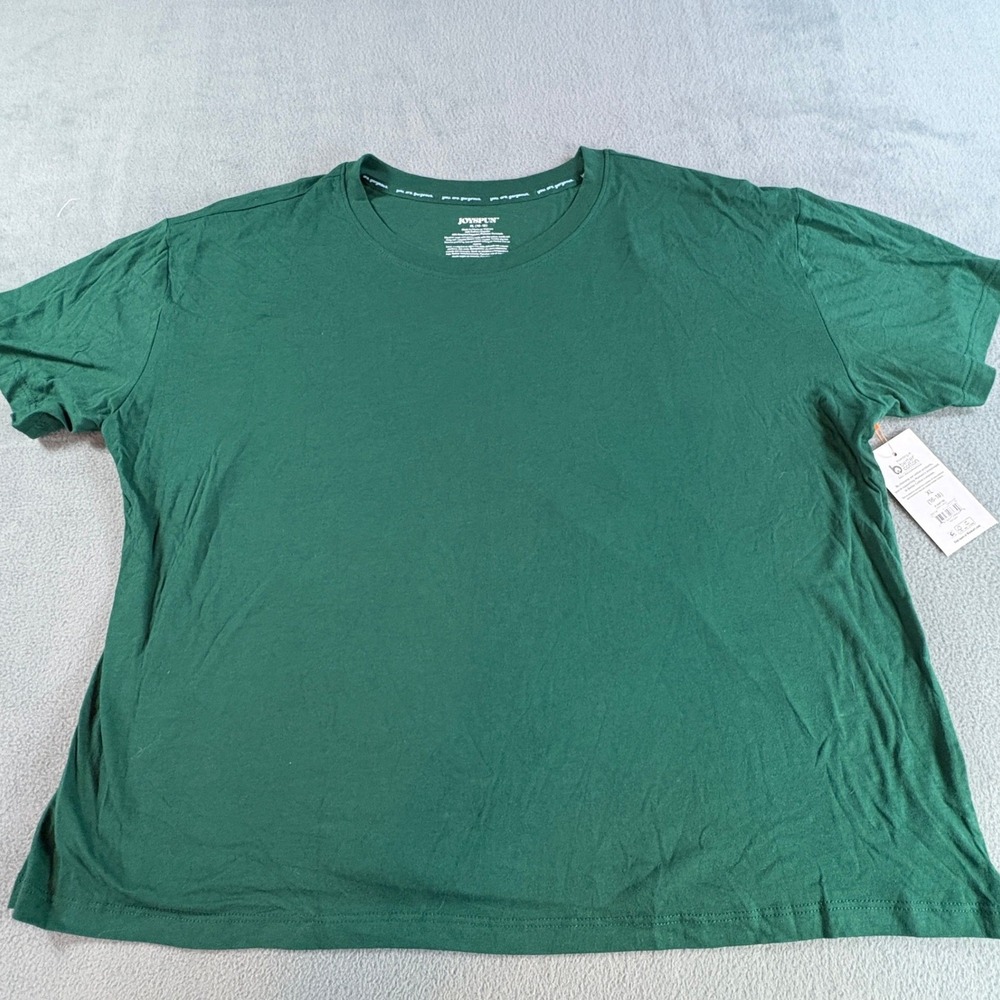 Joyspun Women's Easy Tee Crewneck T-Shirt Urban Green Short Sleeve XL NWT